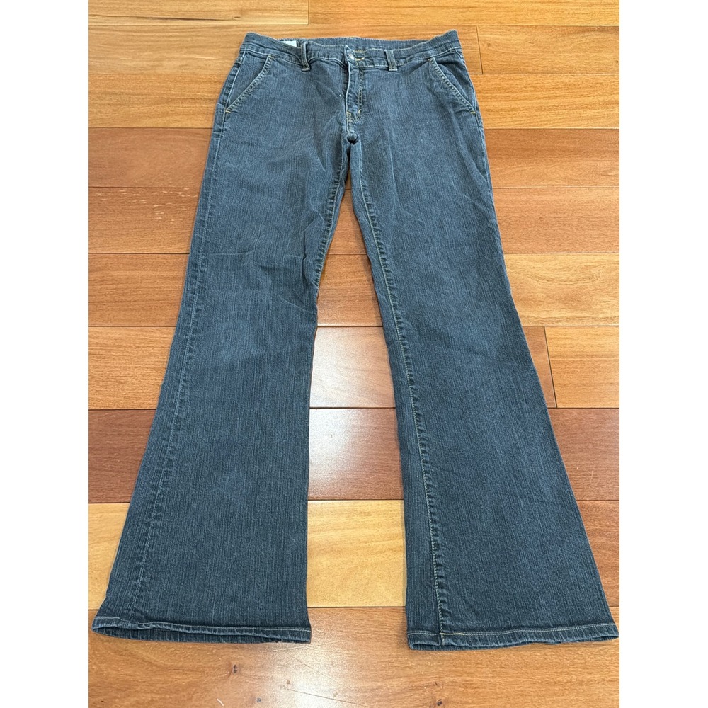 Lacoste Flare Leg Jeans Womens Dark Wash Stretch Denim 40